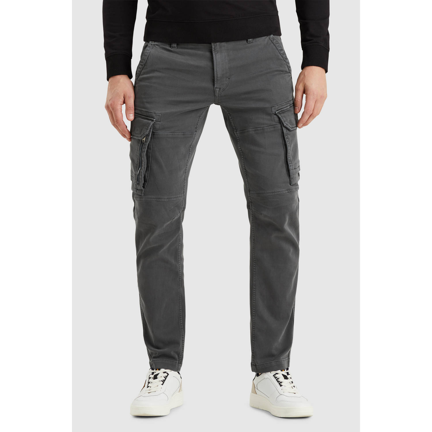 PME LEGEND Heren Broeken Expedizor Cargo Colored Sweat Grijs