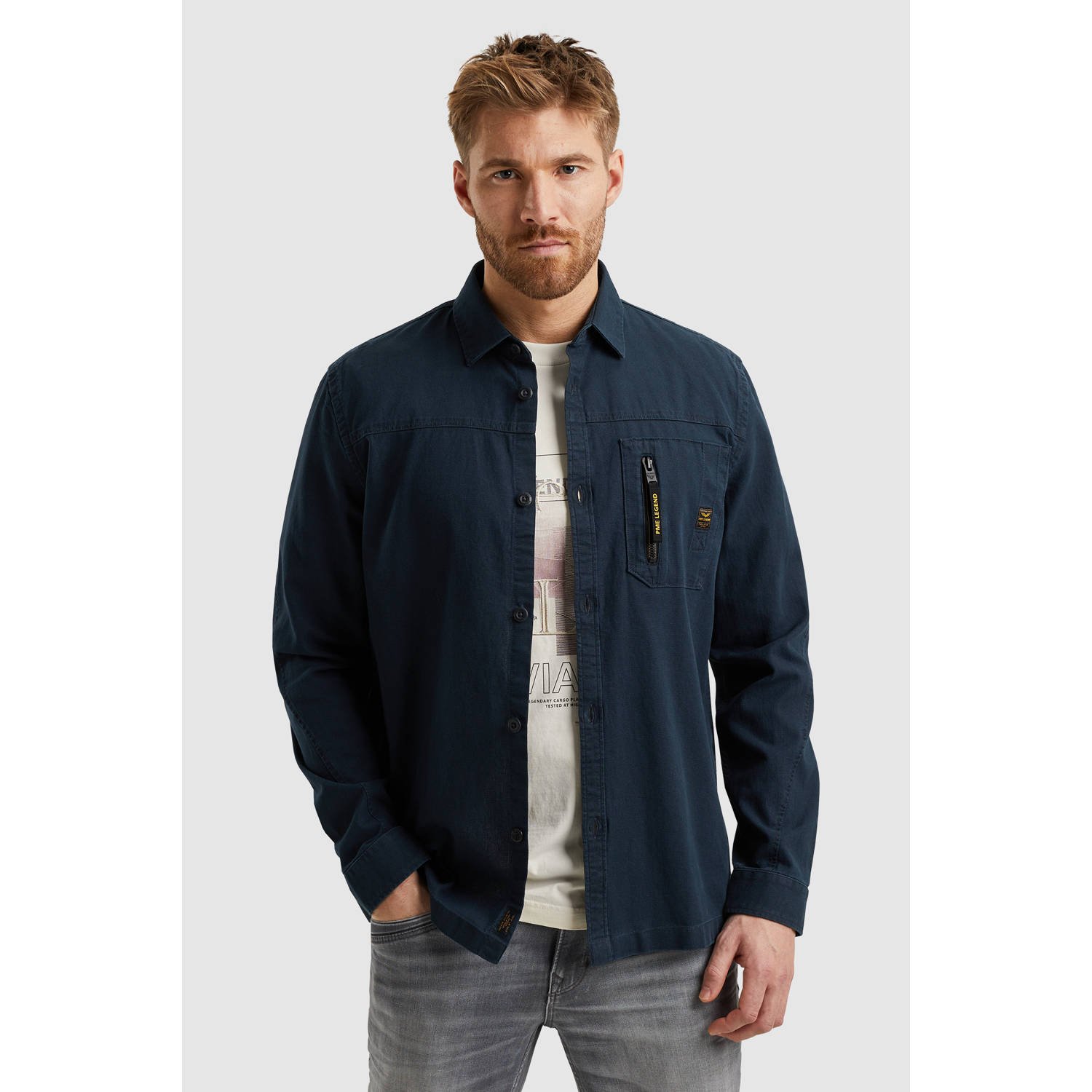 PME LEGEND Shirt jacket met borstzak
