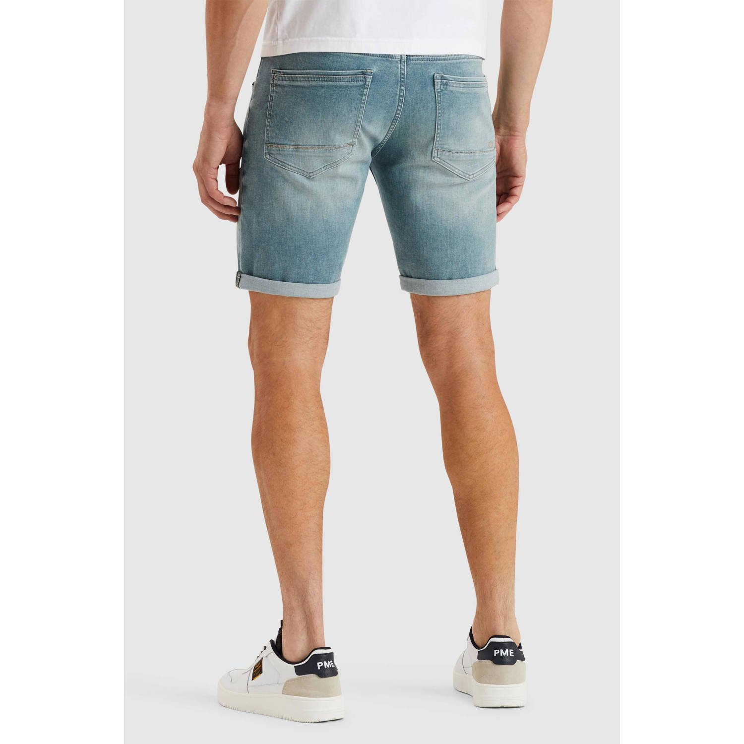 PME Legend slim denim short petrol
