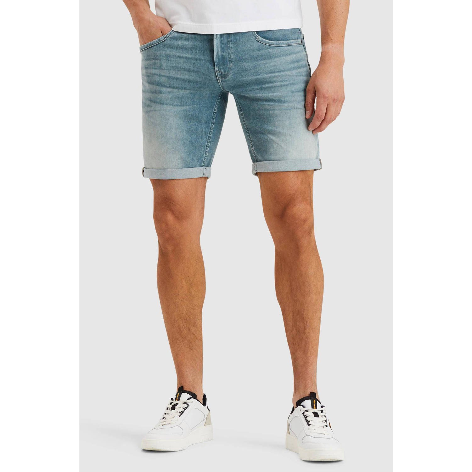 PME Legend slim denim short petrol