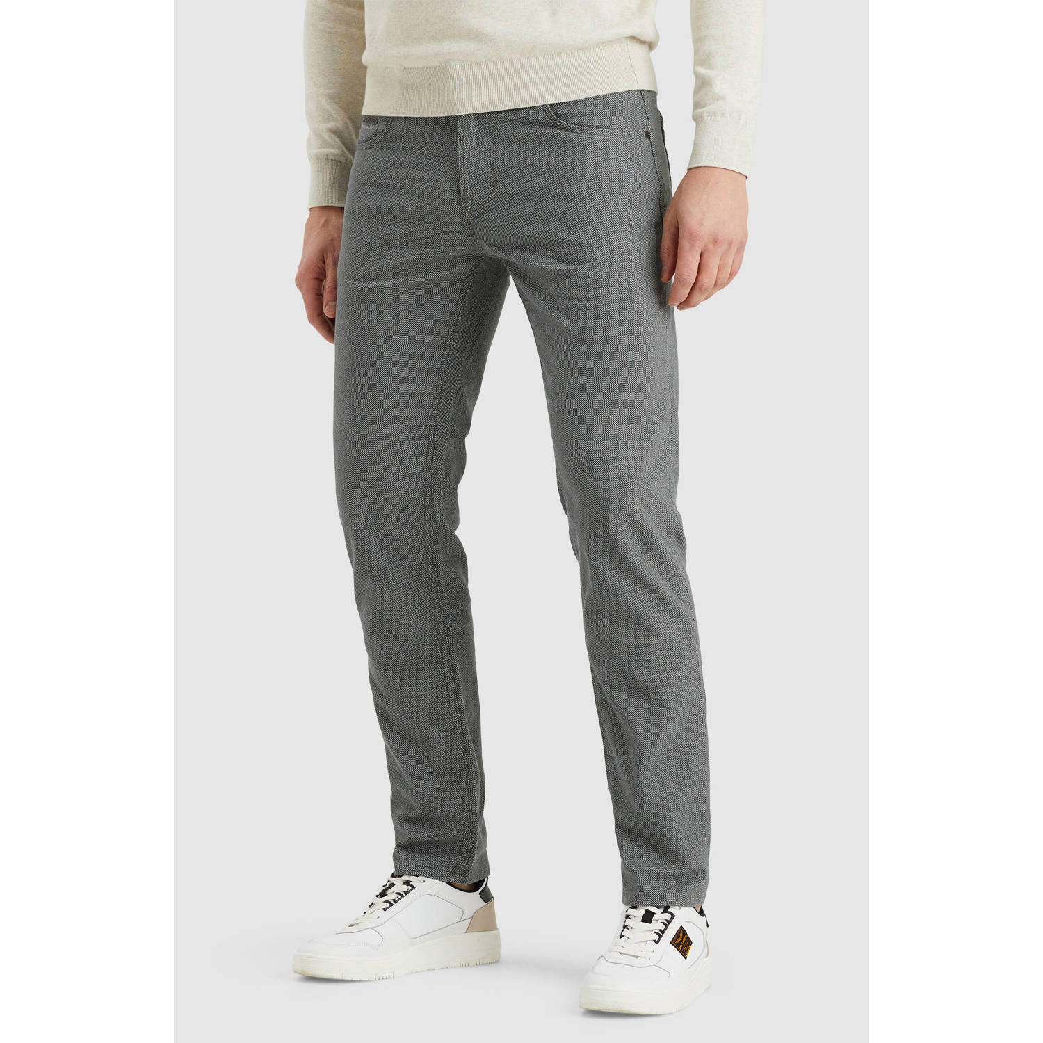PME Legend regular casual broek grijsblauw