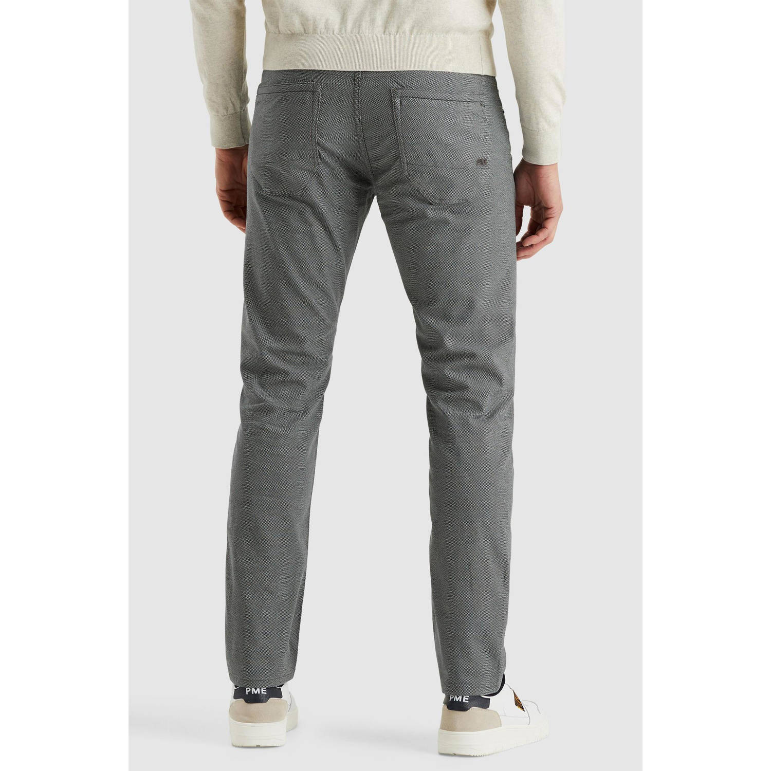 PME Legend regular casual broek grijsblauw