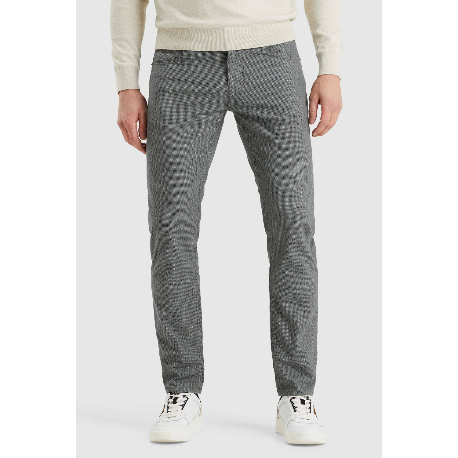 PME Legend regular casual broek grijsblauw