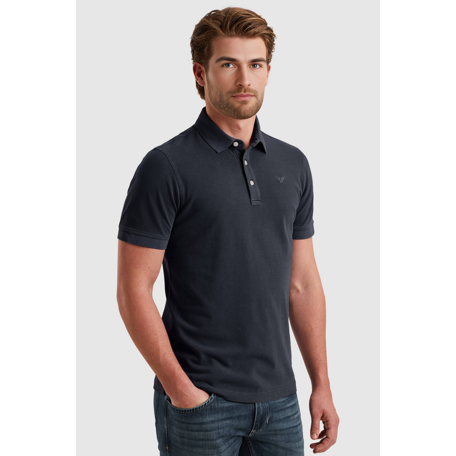 PME Legend regular polo donkerblauw
