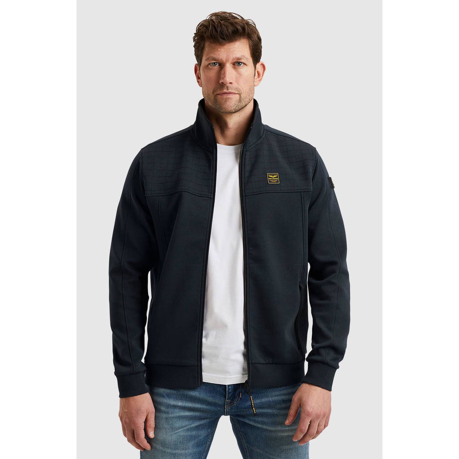 PME LEGEND Heren Jassen Zip Jacket Spacer Look Sweat Blauw