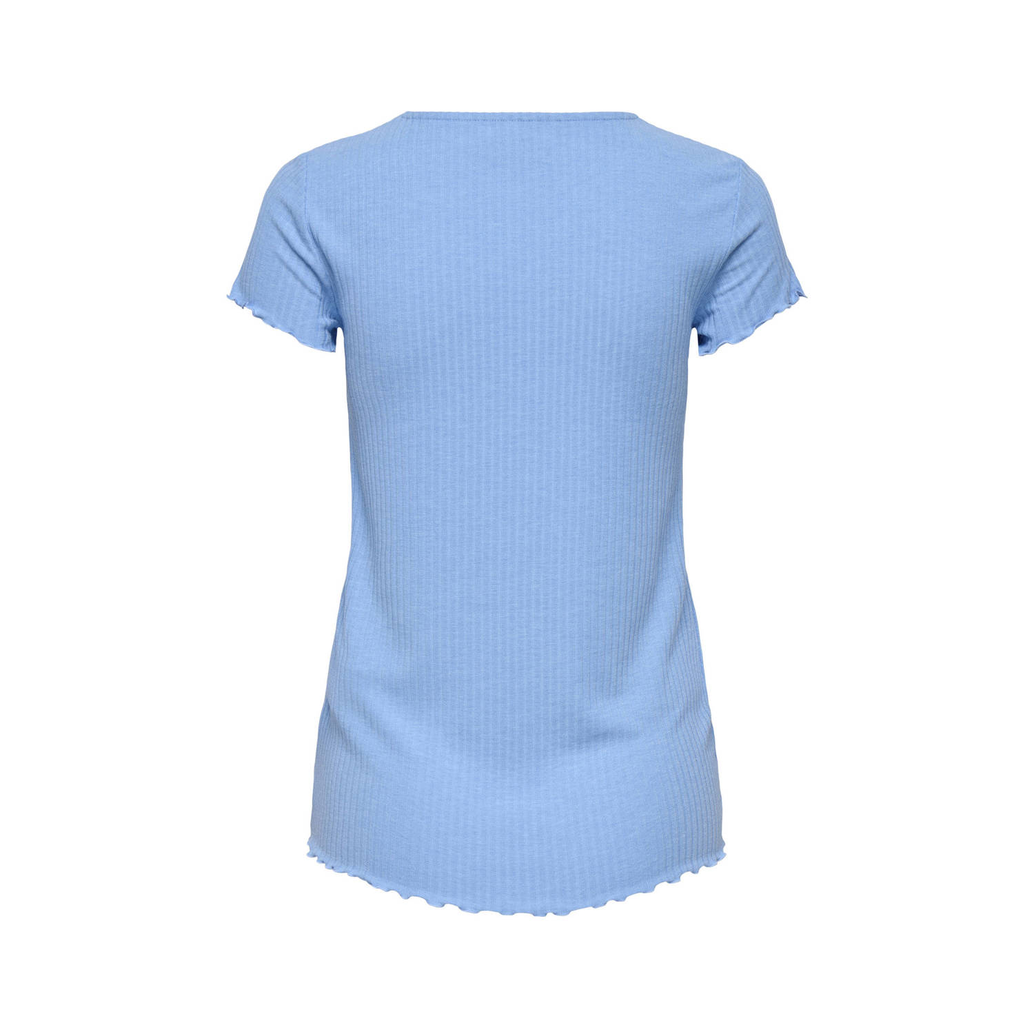 ONLY MATERNITY zwangerschaps top rib gebreid blauw