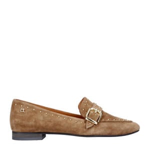 Luna-2 suède loafers donker beige