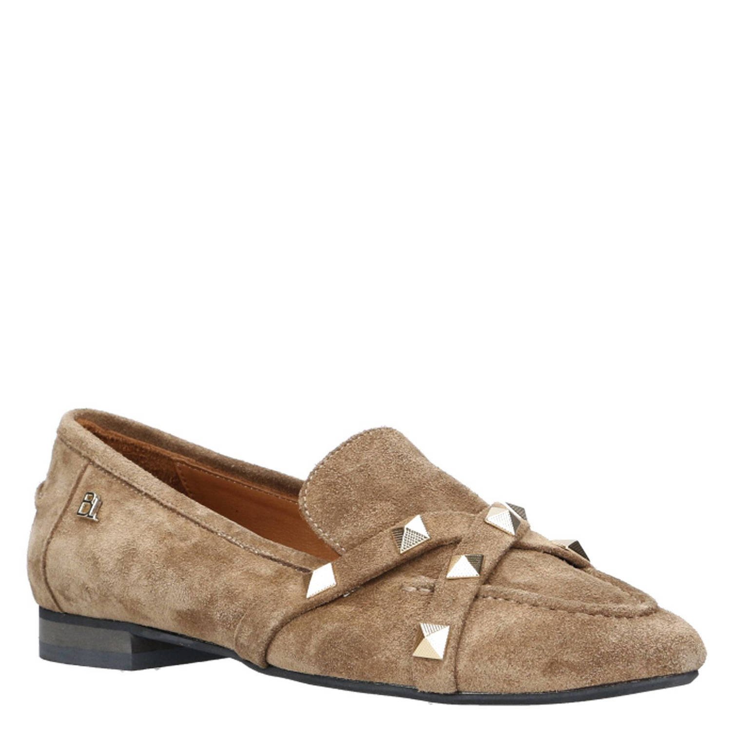 Babouche Josie-2 suède loafers donker beige