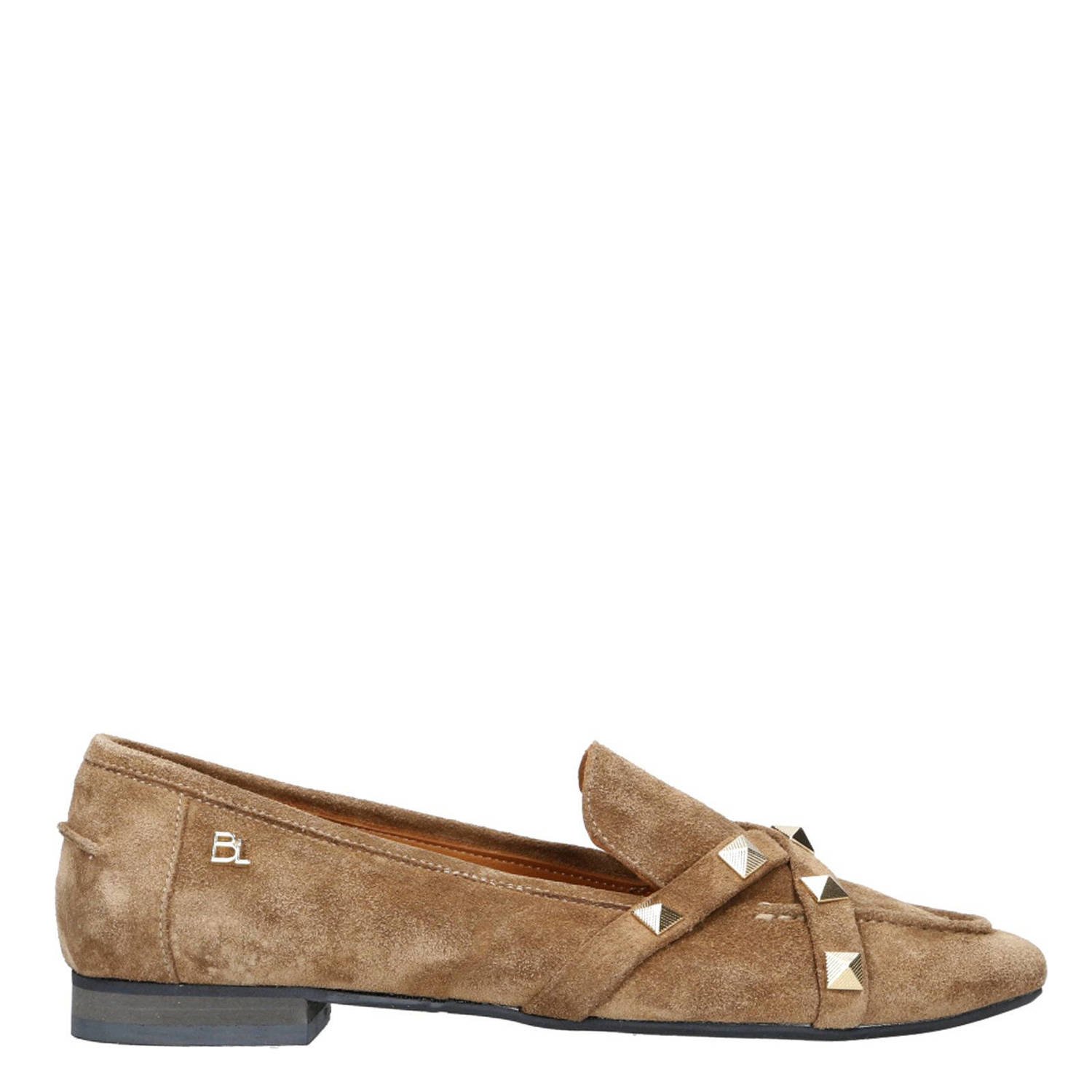 Babouche Josie-2 suède loafers donker beige