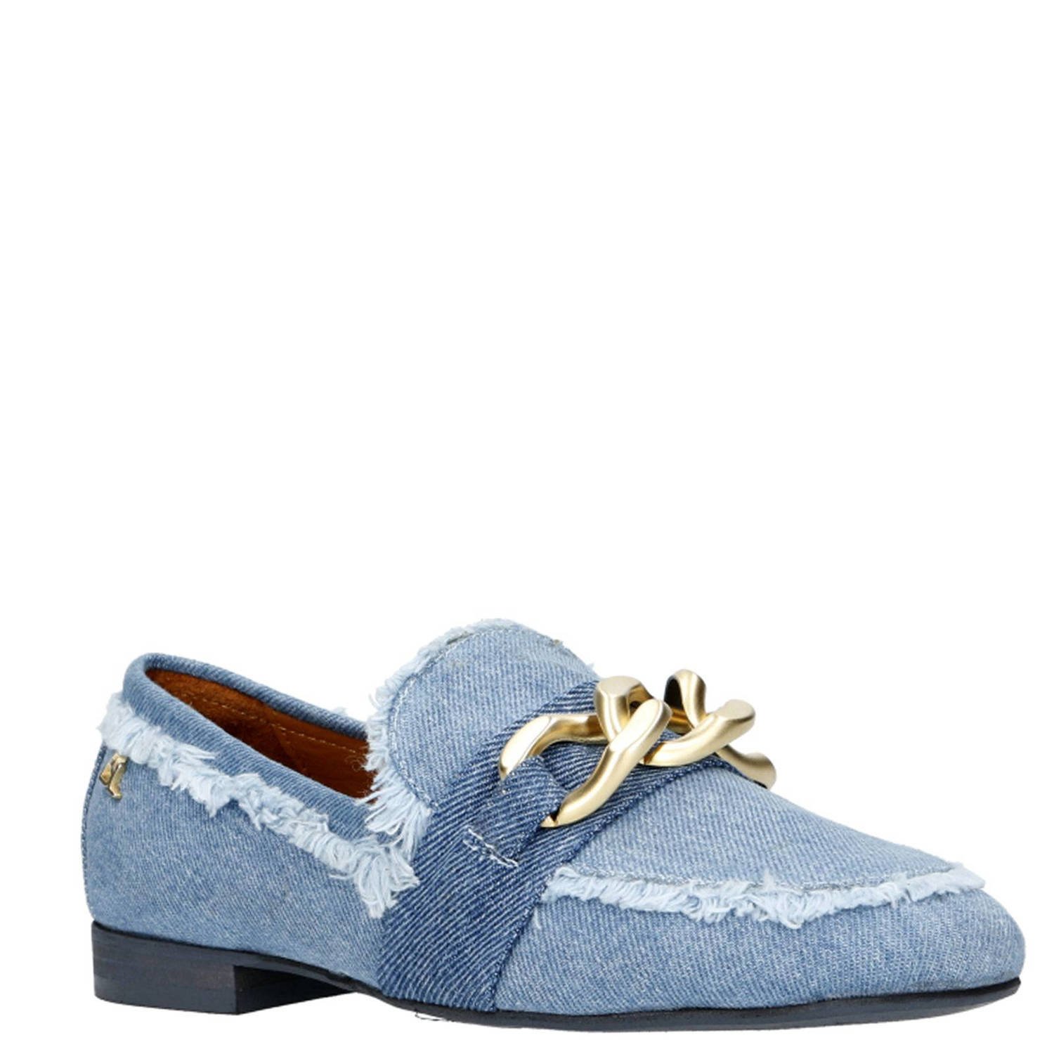 Babouche Pien denim loafers blauw