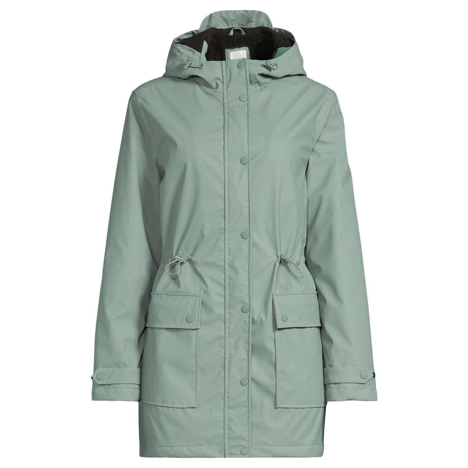Anytime regenjas met capuchon groen