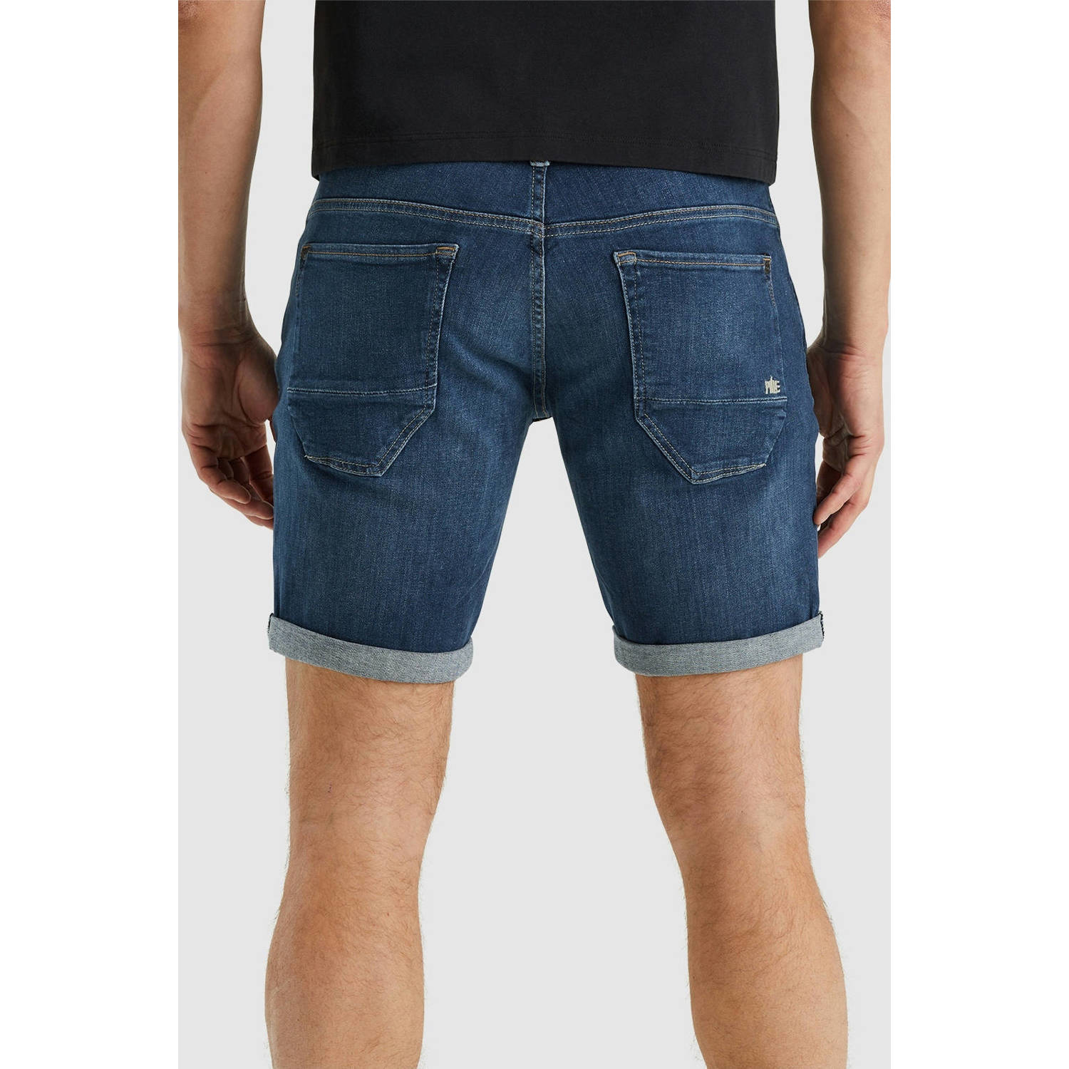 PME Legend regular denim short Nightflight blauw