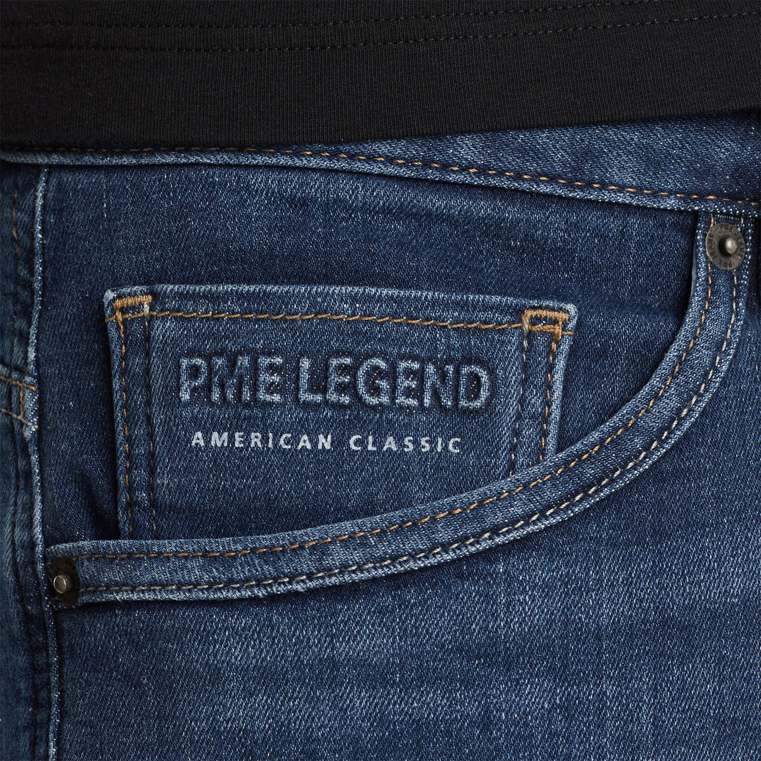 PME Legend regular denim short Nightflight blauw