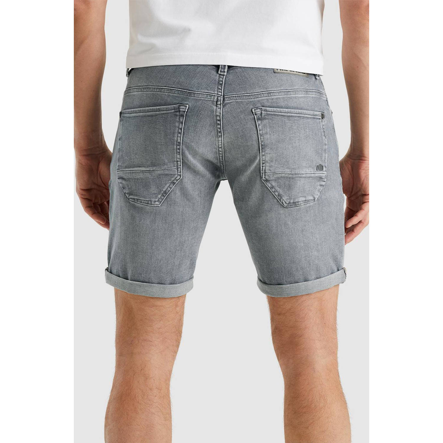 PME Legend regular denim short Nightflight grijs