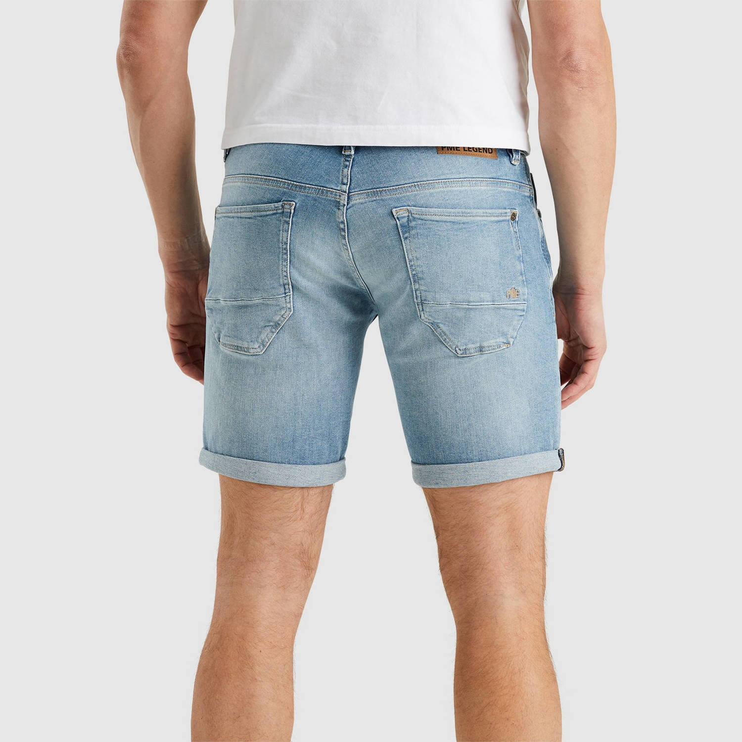 PME Legend regular denim short Nightflight lichtblauw