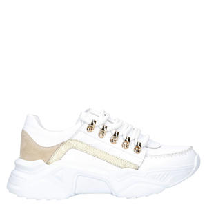 Lou 96 leren sneakers wit/goud