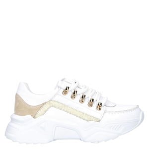 Lou 96 leren sneakers wit/goud