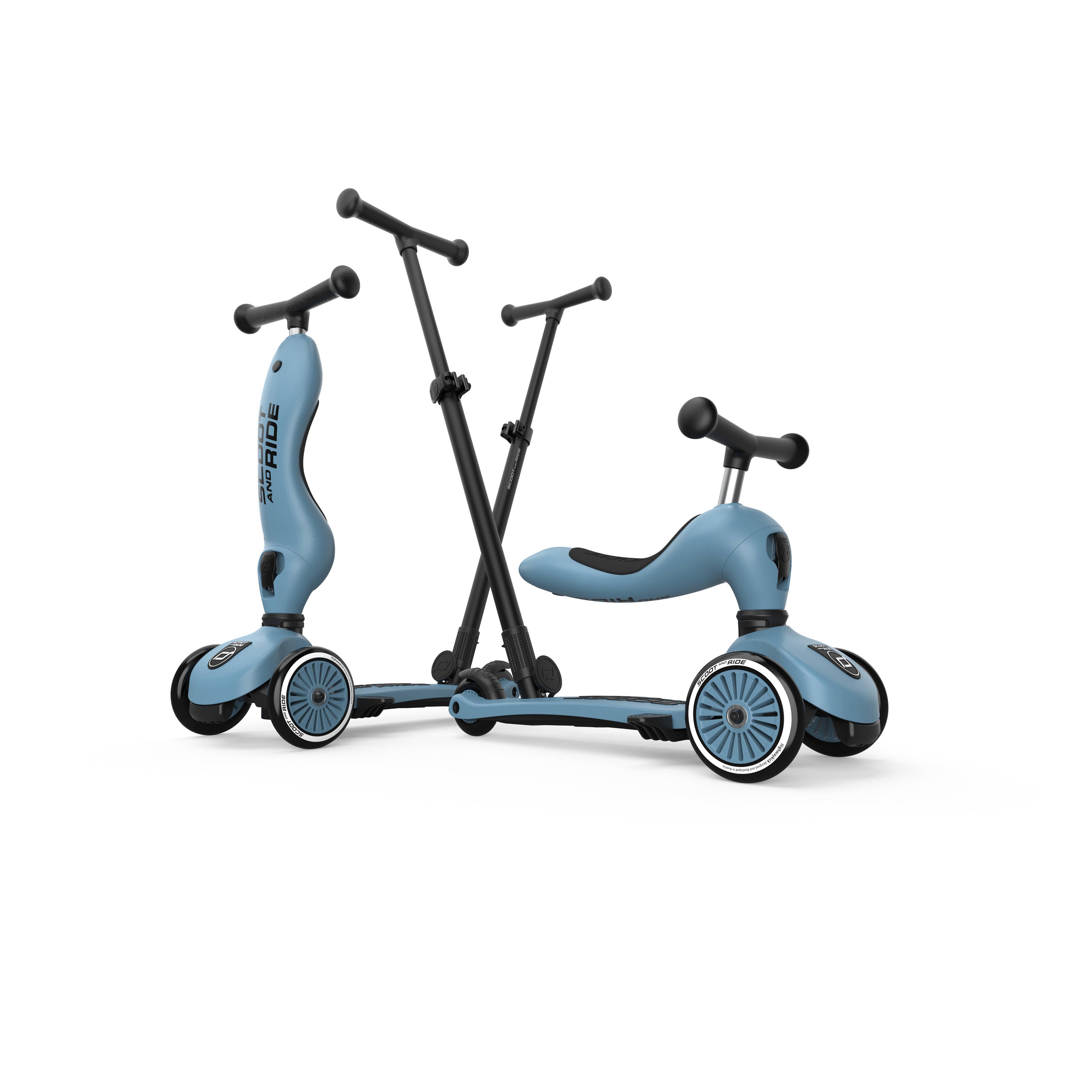 Scoot & Ride Step Highwaykick 1 - Push & Go - Steel | wehkamp
