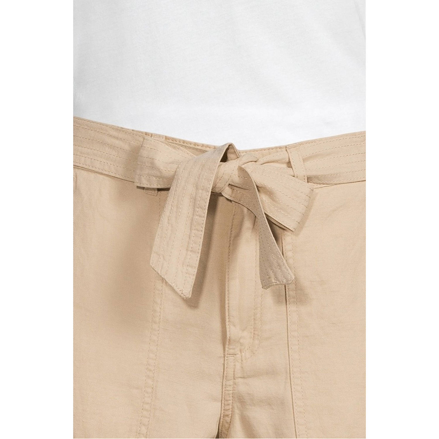 Beaumont wide leg high waist palazzo broek beige