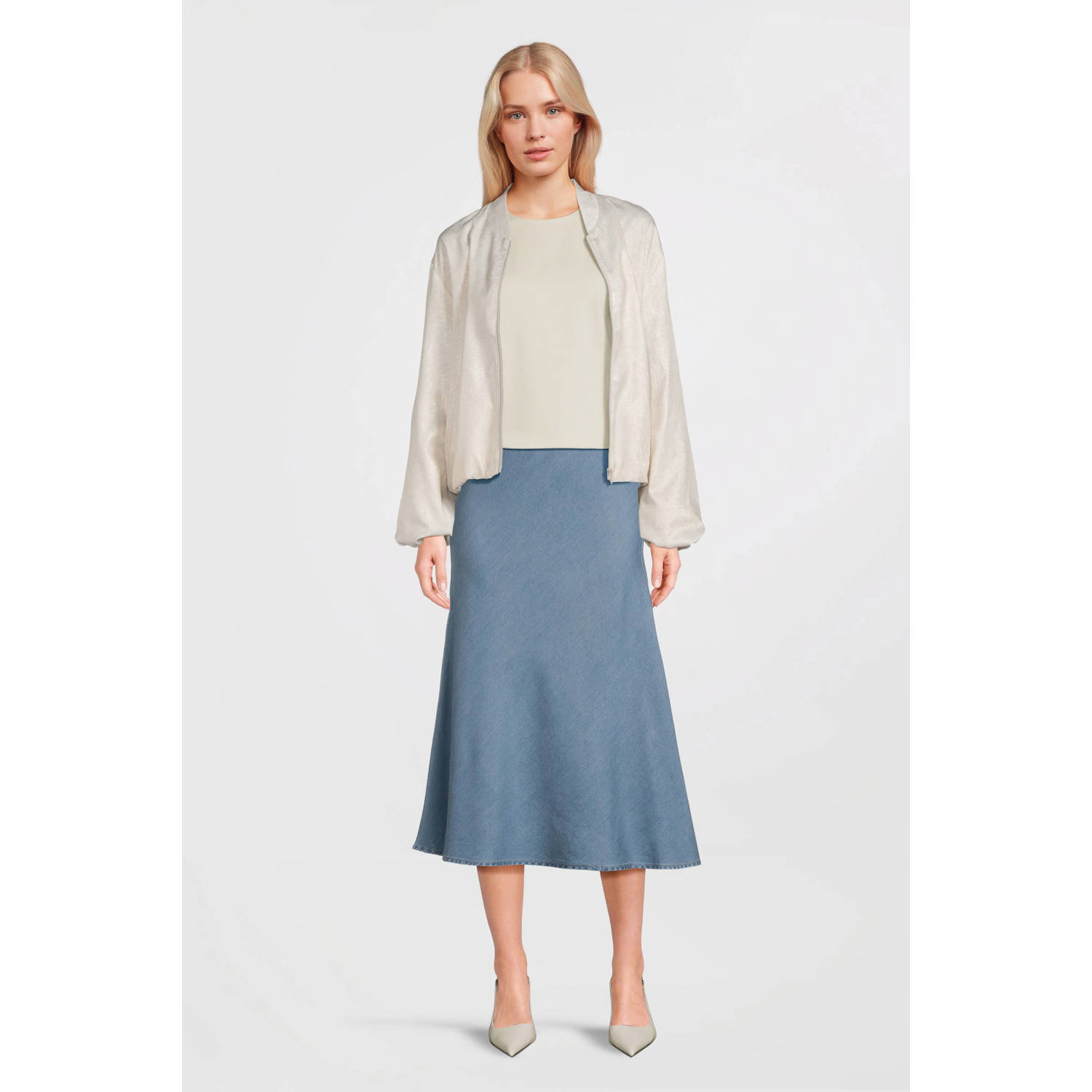 Beaumont spijkerrok light blue denim
