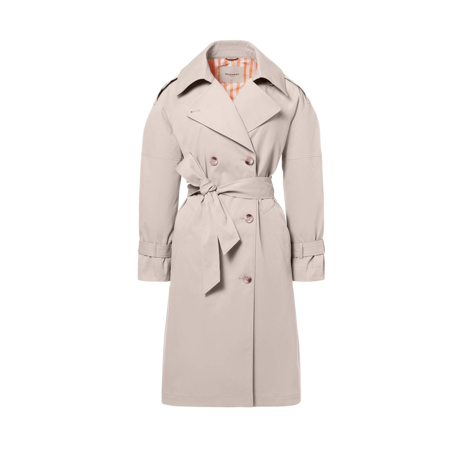 BEAUMONT Dames Jassen Maxy Trench Coat Beige