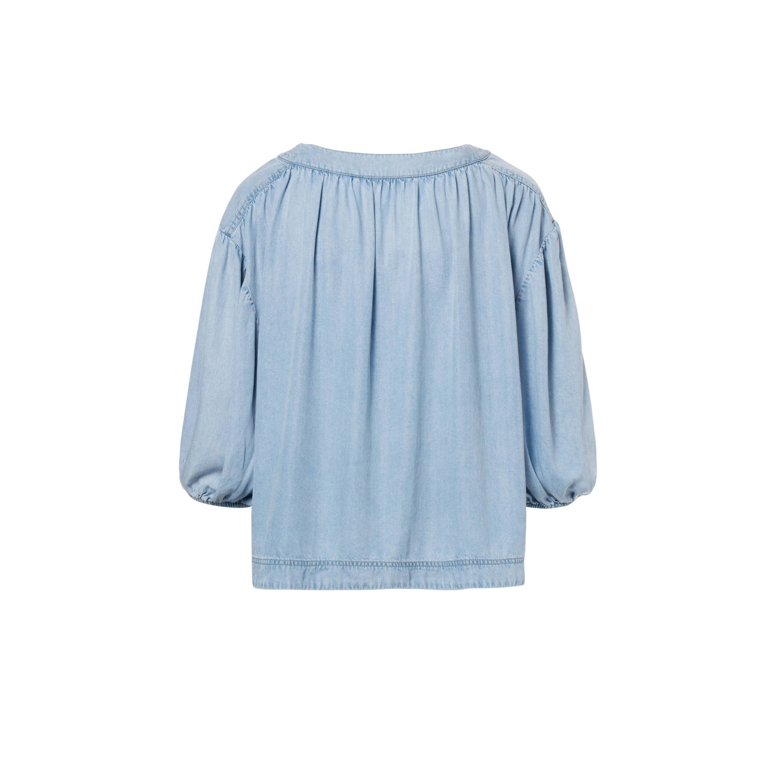 Beaumont blousetop light blue denim