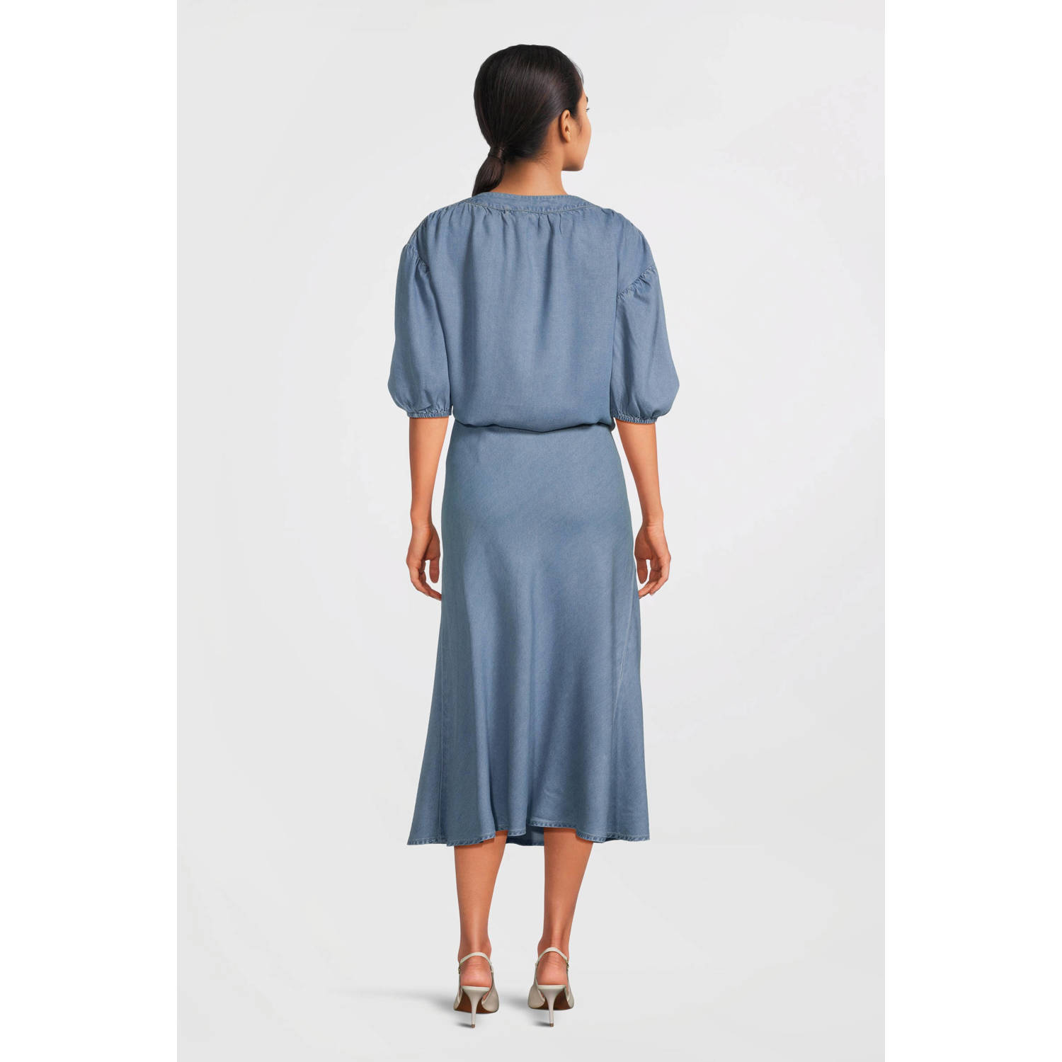 Beaumont blousetop light blue denim