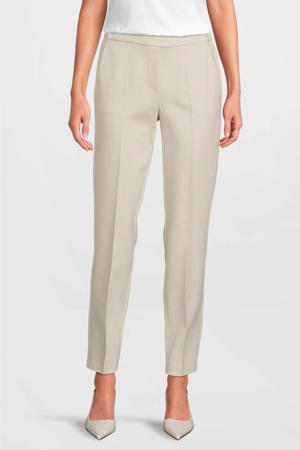 wide leg regular waist pantalon beige