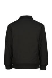 thumbnail: Zwarte jongens Vingino bomberjack van polyester met effen, lange mouwen, opstaande kraag, ritssluiting en geribde boorden