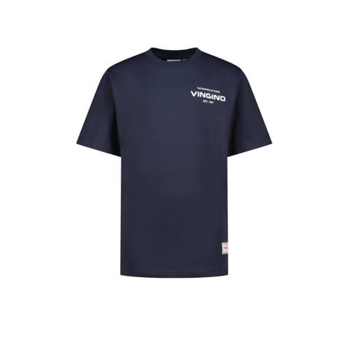 Vingino T-shirt met backprint donkerblauw afbeelding