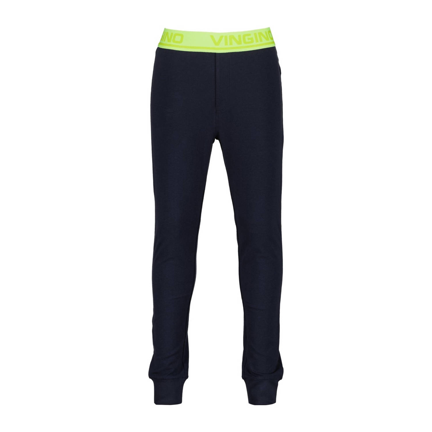 Vingino pyjama donkerblauw neongeel