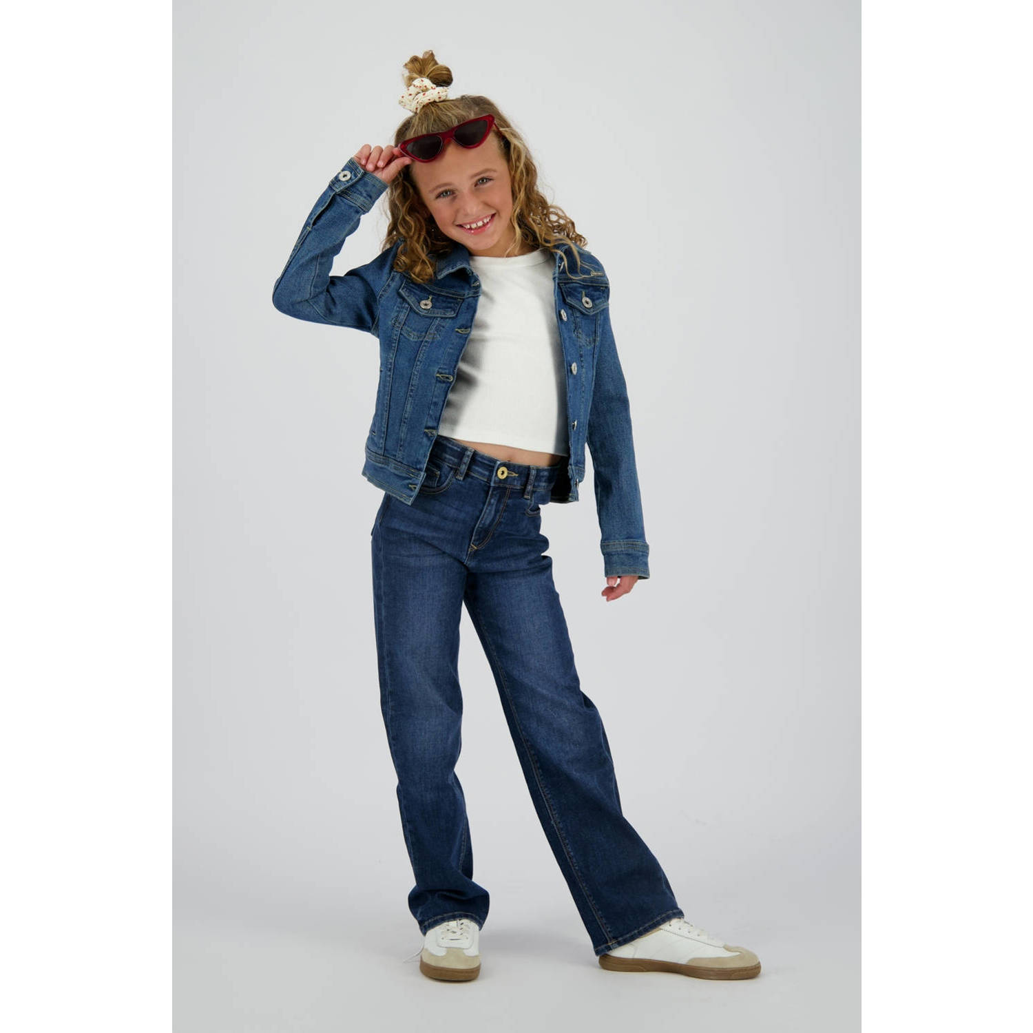 Vingino denim spijkerjas medium blue denim