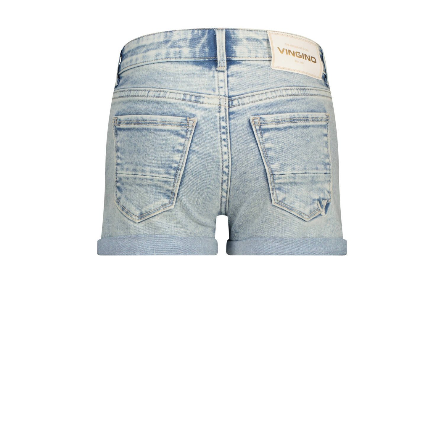 Vingino regular denim short light blue denim