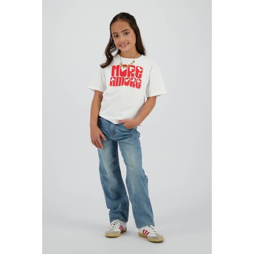 Vingino straight fit jeans medium blue denim afbeelding