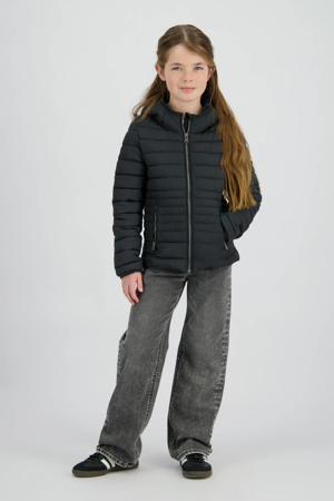 gewatteerde jas zwart