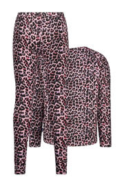 thumbnail: Vingino pyjama met panterprint roze/zwart