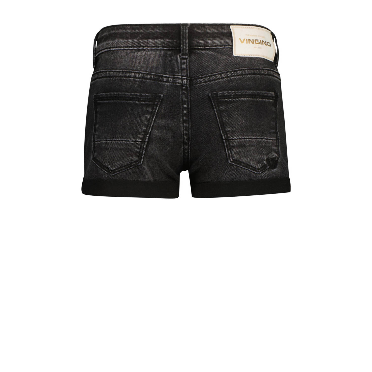 Vingino regular denim short black denim