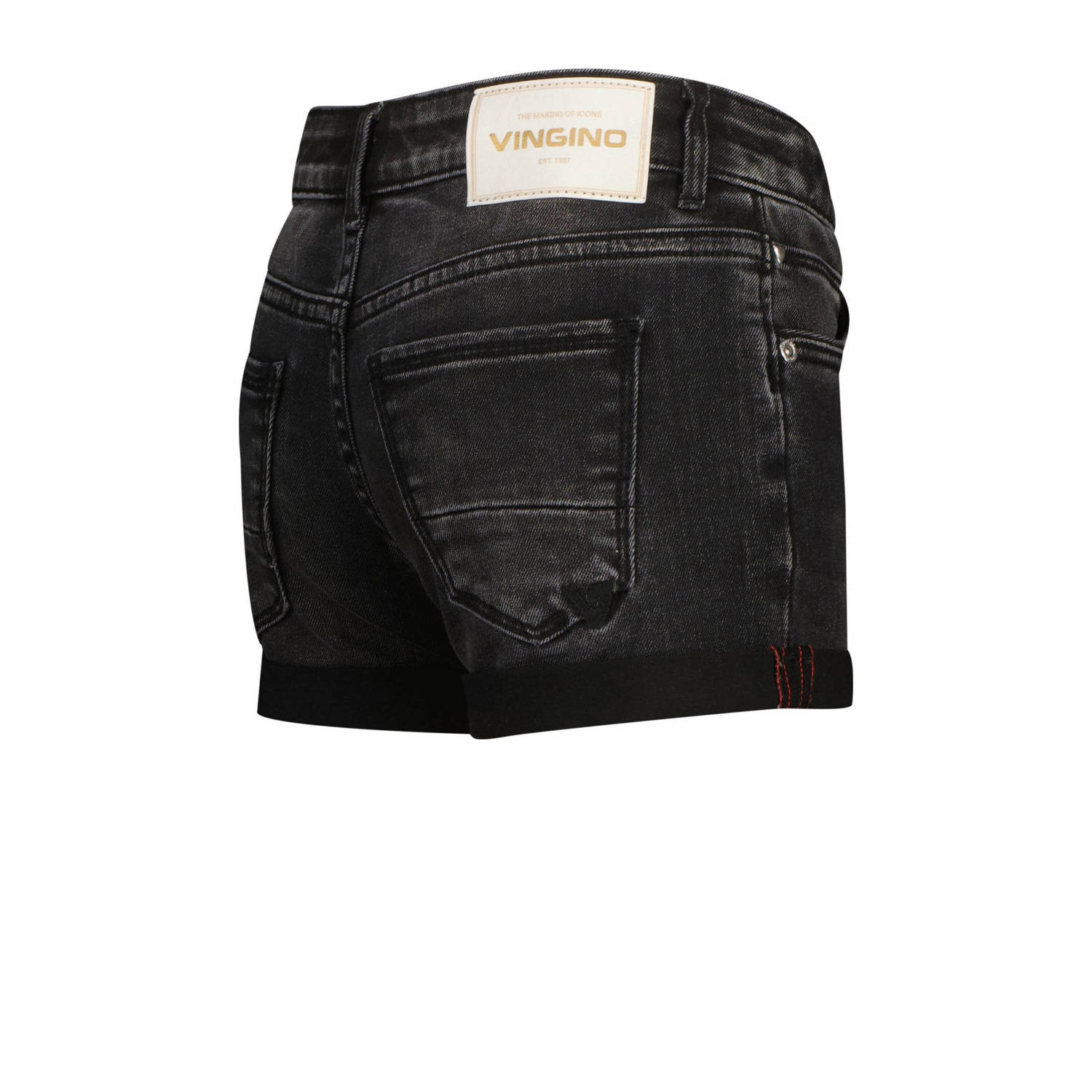 Vingino regular denim short black denim