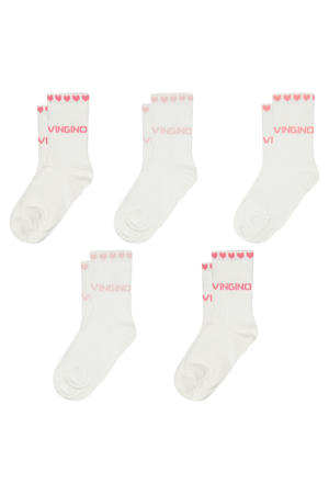 sokken - wit/multicolor (set van 5)