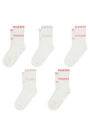 sokken - wit/multicolor (set van 5)