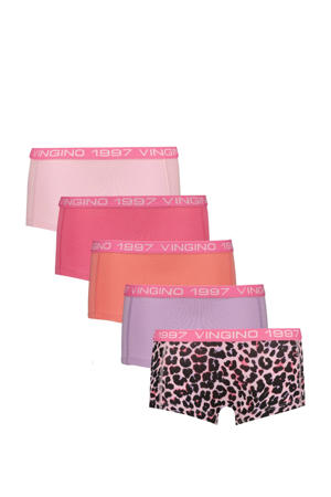 short - set van 5 lila/roze/multicolor