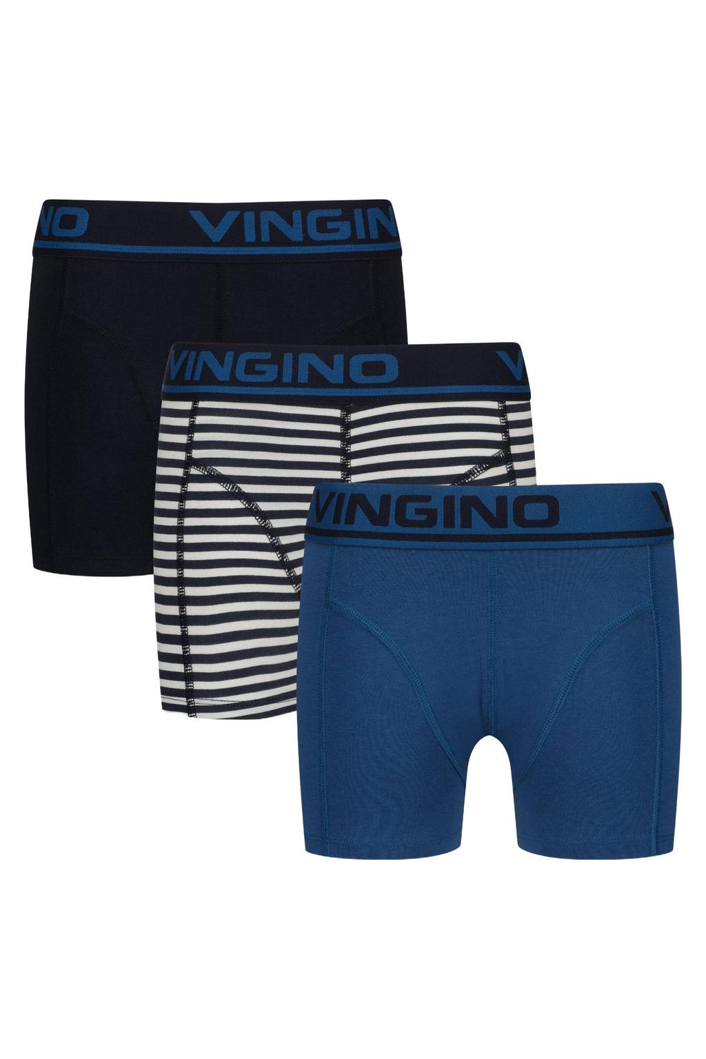 Vingino boxershort - blauw/donkerblauw (set van 3)