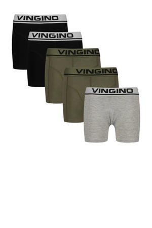boxershort - grijs/groen/zwart (set van 5)