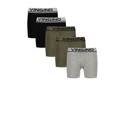 Vingino boxershort - set van 5 grijs/groen/zwart afbeelding