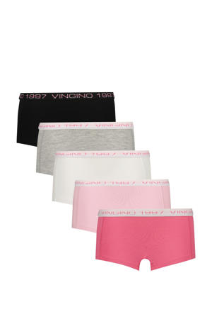 short - set van 5 roze/multicolor