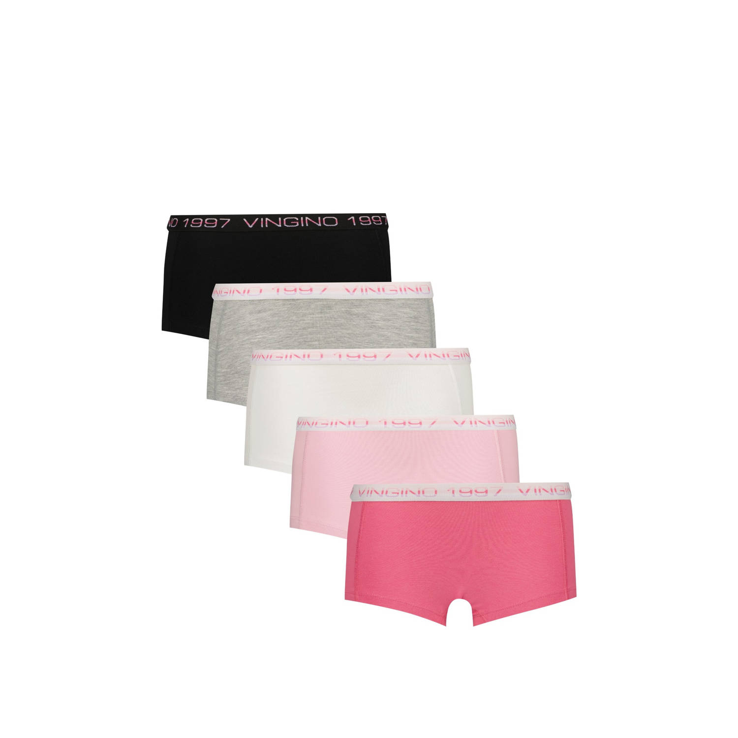 Vingino short set van 5 roze multicolor