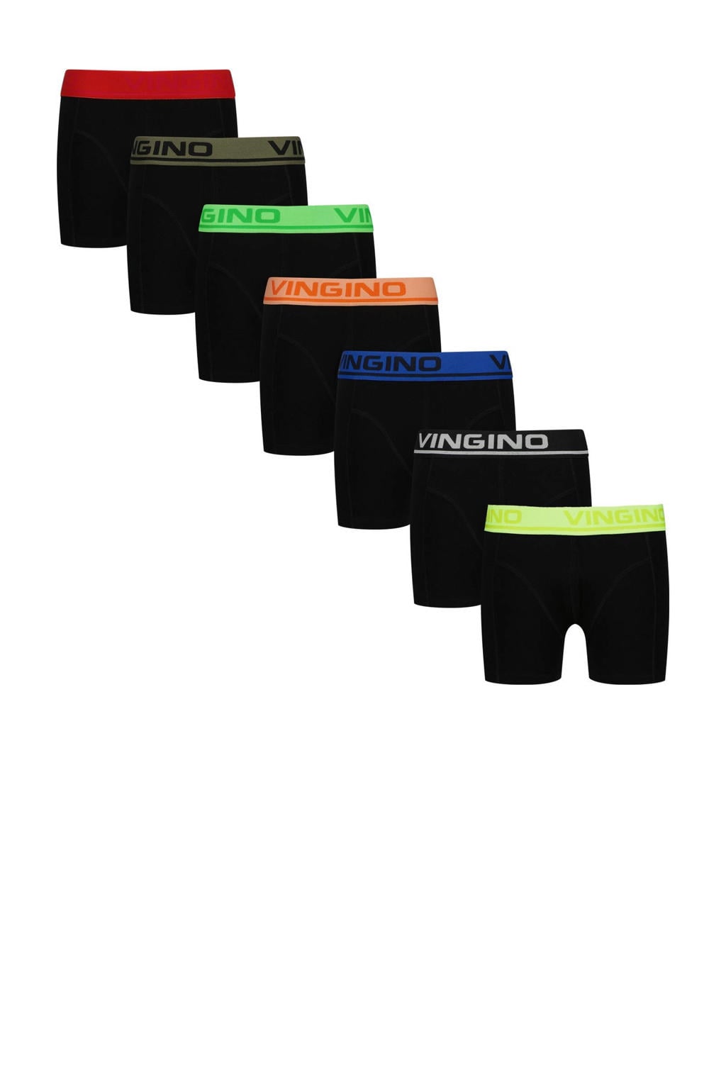 Vingino boxershort - zwart/multicolor (set van 7)