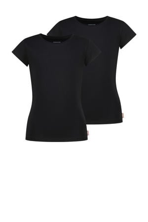 T-shirt - zwart (set van 2)