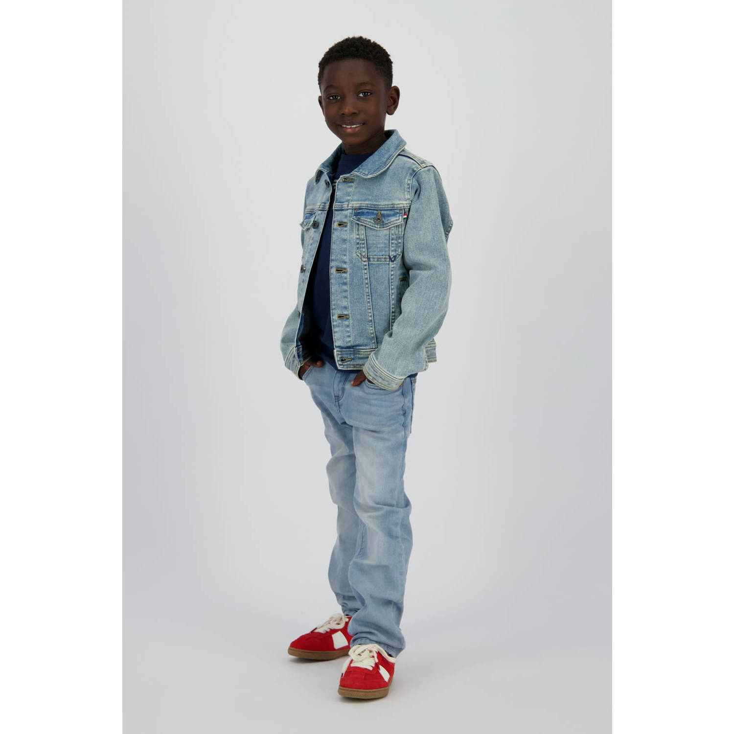 Vingino denim spijkerjas medium blue denim