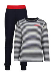 thumbnail: Vingino   pyjama donkerblauw/wit/rood